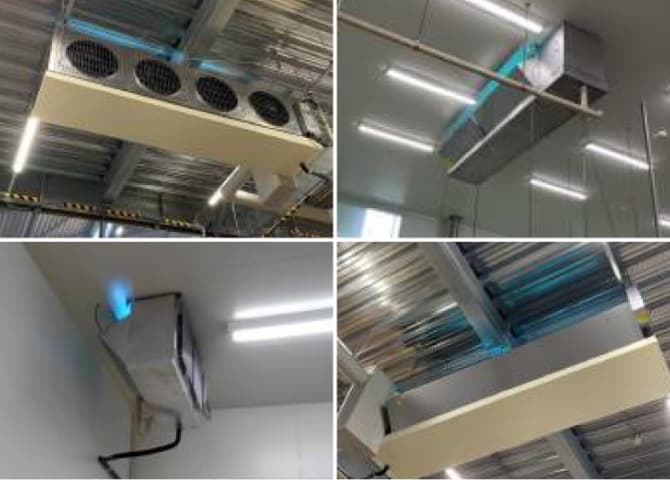 既存のユニットクーラーに装着可能で、さまざまな環境を清潔に。